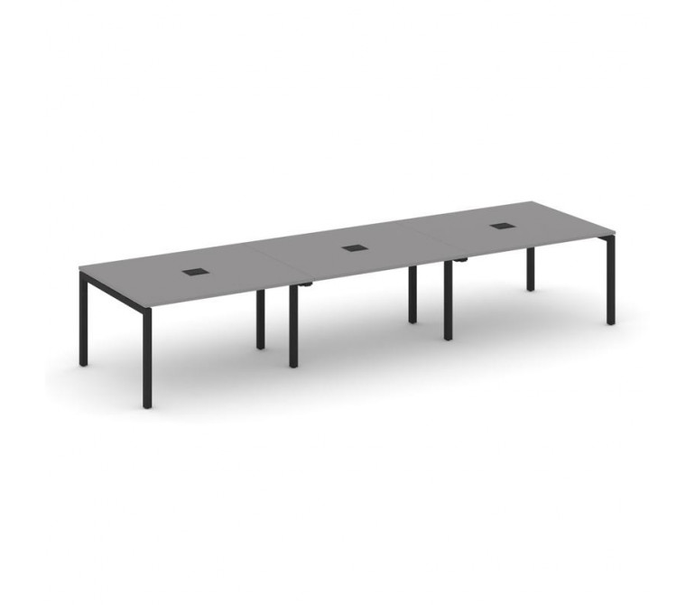 Стайл Проджект Стол переговорный SN-5P.SPRG-052 Серый Пепел/Металл Черный 3540*1180*750
