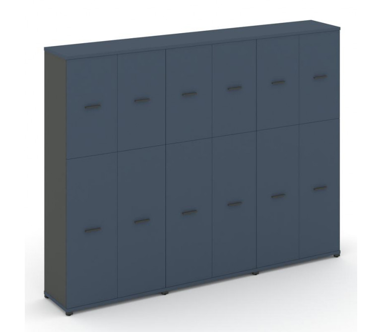 Концепт Шкаф 3 широкие секции, 5 ниш CN.STS-535 A Звездный Сапфир/Антрацит NEW/Металл Антрацит 2500*