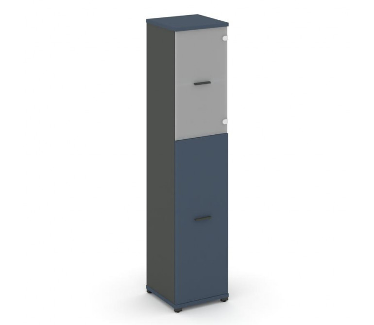 Концепт Шкаф 1 узкая секция, 5 ниш CN.STU.E-515 SM A Звездный Сапфир/Антрацит NEW/Металл Антрацит/Са