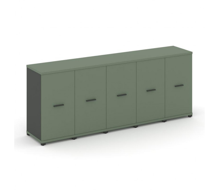 Концепт Шкаф 5 узких секций, 2 ниши CN.STU-253 A Кобо/Антрацит NEW/Металл Антрацит 2084*420*818