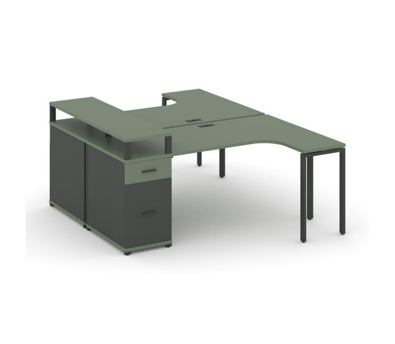 Концепт Рабочая станция CN.DSA-408 A Кобо/Антрацит NEW/Металл Антрацит 2000*1180*917