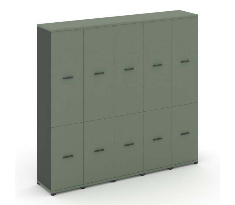 Концепт Шкаф 5 узких секций, 5 ниш CN.STU-552 A Кобо/Антрацит NEW/Металл Антрацит 2084*420*1922