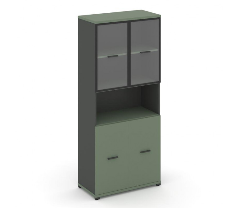Концепт Шкаф 1 широкая секция, 5 ниш CN.STS-513 RPB A Кобо/Антрацит NEW/Металл Антрацит/Прозрачный 8