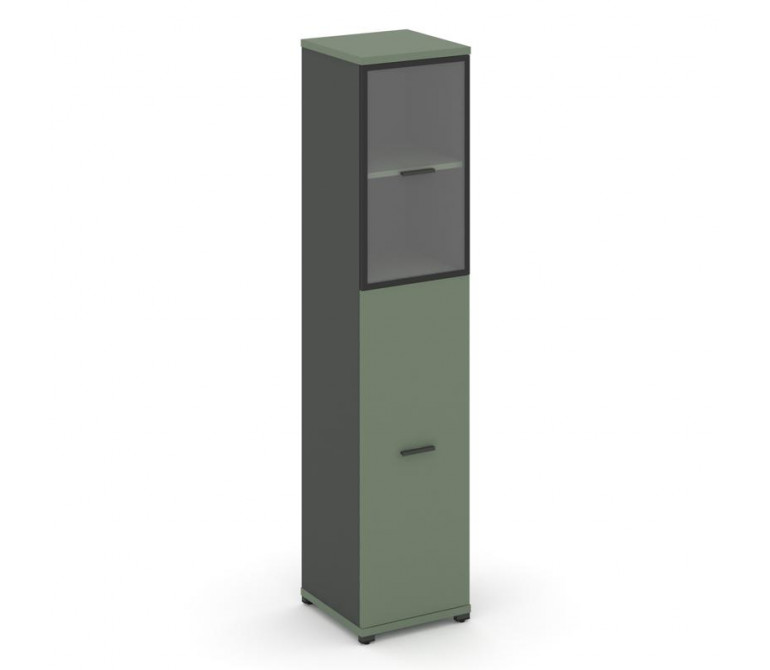 Концепт Шкаф 1 узкая секция, 5 ниш CN.STU-515 RPB A Кобо/Антрацит NEW/Металл Антрацит/Прозрачный 420