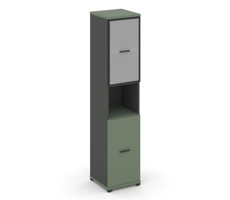 Концепт Шкаф 1 узкая секция, 5 ниш CN.STU-513 RMB A Кобо/Антрацит NEW/Металл Антрацит/Сатин 420*420*