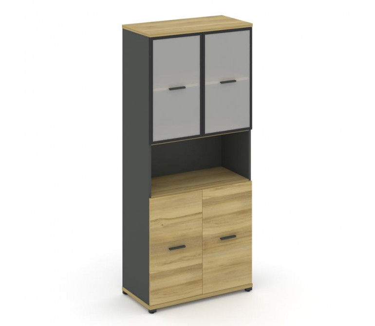 Концепт Шкаф 1 широкая секция, 5 ниш CN.STS.E-513 RMB A Дуб Винченцо/Антрацит NEW/Металл Антрацит/Са