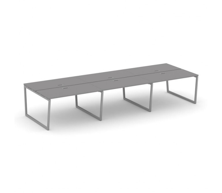 Стайл Проджект Рабочая станция двухсторонняя SN-4T2.DRS-072 Серый Пепел/Металл Серый/Заглушка Пласти