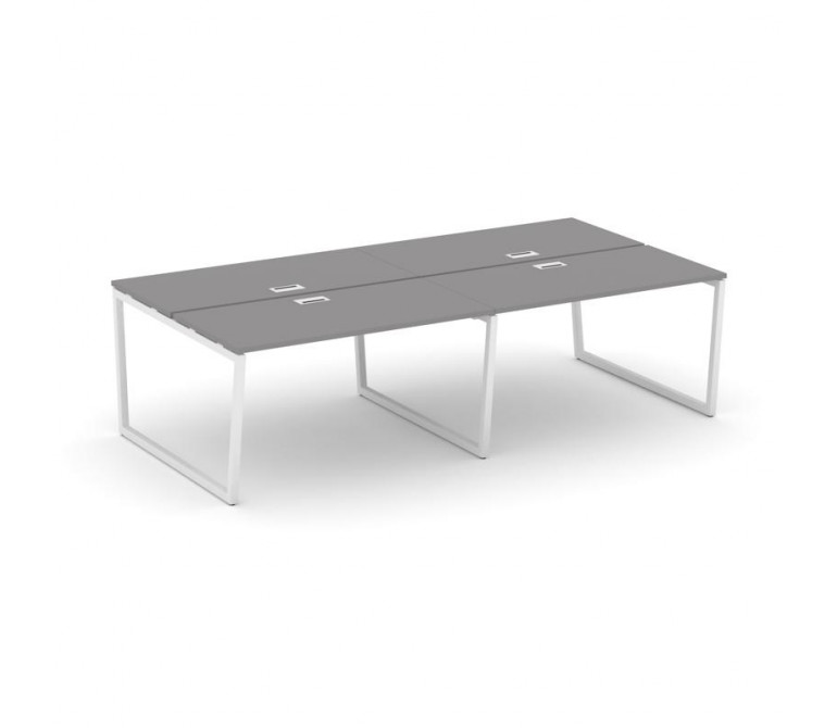Стайл Проджект Рабочая станция двухсторонняя SN-4T2.DRS-043 Серый Пепел/Металл Белый/Заглушка Пласти
