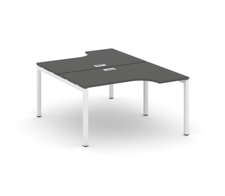 Стайл Проджект Рабочая станция эргоном. SN-5P.DRPA-012 Антрацит NEW/Металл Белый 1580*1432/1992*750