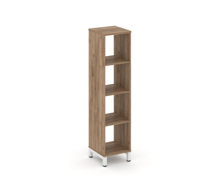 Стайл Проджект Каркас стеллажа 4 яр. SN.KS-410 Дуб Табак/Металл Белый 387*400*1615