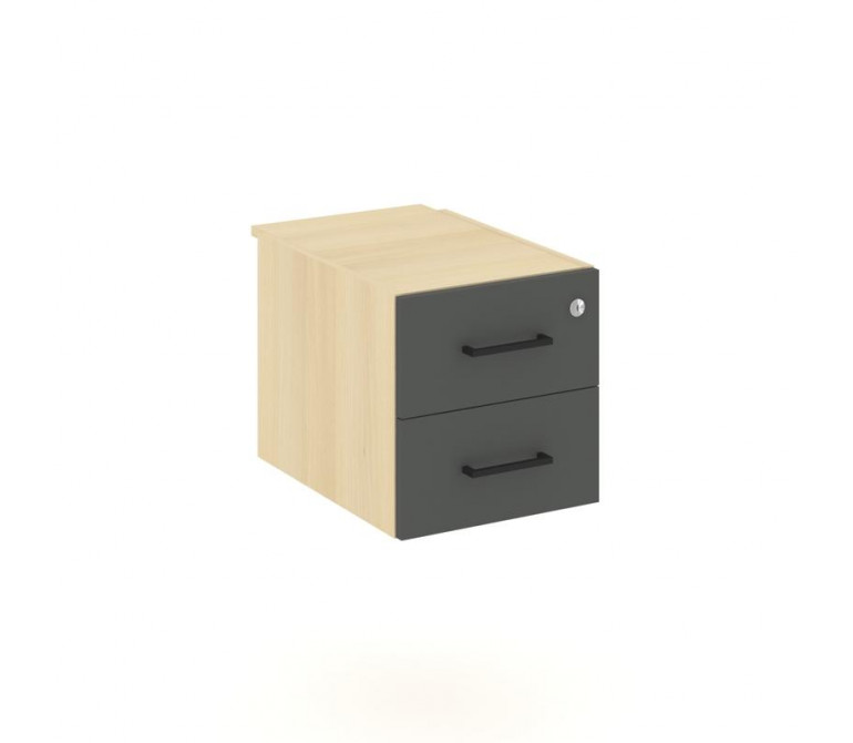 Стайл Проджект Тумба с 2 ящ. SN.TP-031 Акация Лорка/Антрацит NEW/Черный Ручки 343*453*356