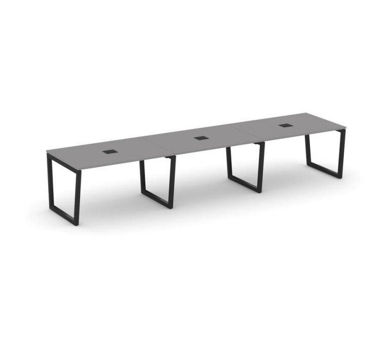 Стайл Проджект Стол переговорный SN-5T2.SPRG-023 Серый Пепел/Металл Черный/Заглушка Металл Черный 44