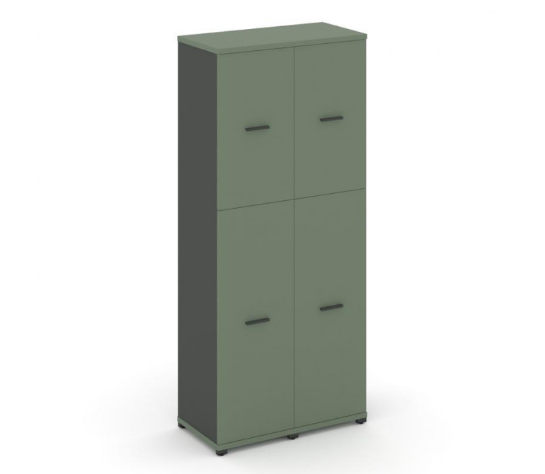 Концепт Шкаф 2 узкие секции, 5 ниш CN.STU-525 A Кобо NEW/Антрацит NEW/Металл Антрацит 836*420*1922