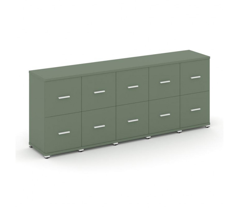 Концепт Шкаф 5 узких секций, 2 ниши CN.STU-252 W Кобо NEW/Металл Белый 2084*420*818