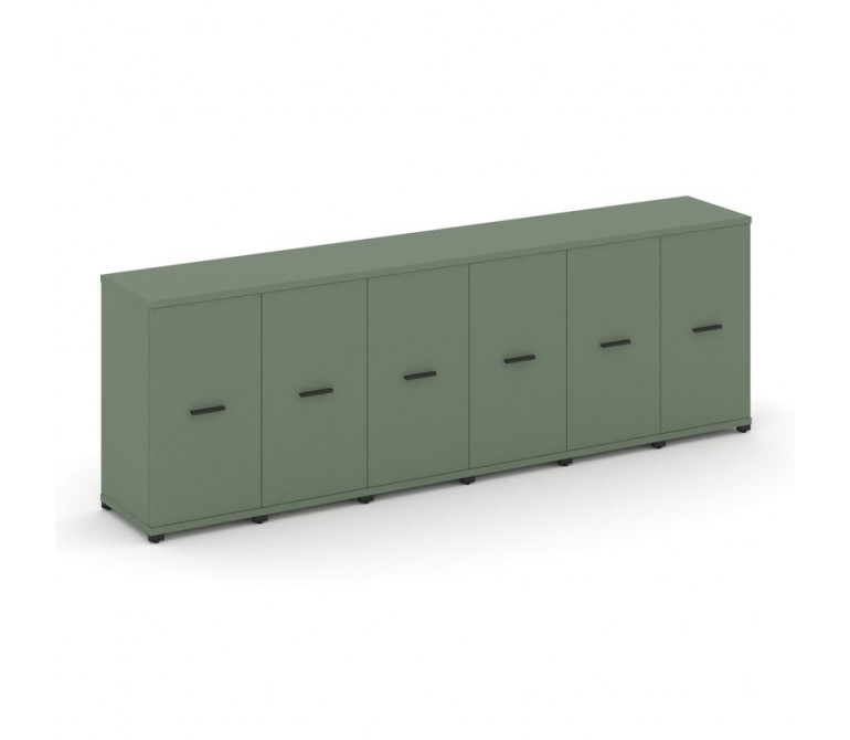 Концепт Шкаф 6 узких секций, 2 ниши CN.STU-263 B Кобо NEW/Металл Черный 2500*420*818