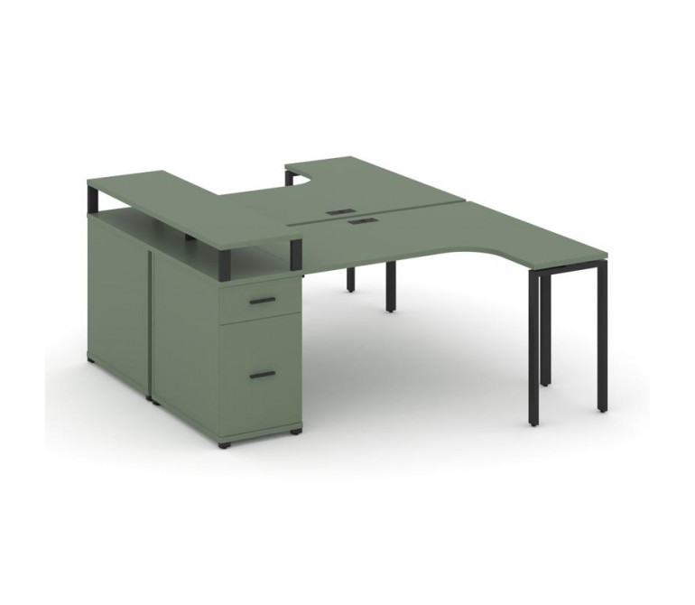 Концепт Рабочая станция CN.DSA-407 B Кобо NEW/Металл Черный 1800*1180*917