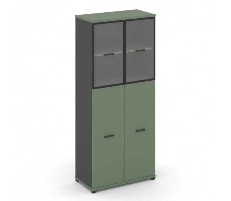 Концепт Шкаф 1 широкая секция, 5 ниш CN.STS.E-515 RPB A Кобо NEW/Антрацит NEW/Металл Антрацит/Прозра