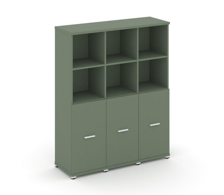Концепт Шкаф 3 узкие секции, 4 ниши CN.STU-431 W Кобо NEW/Металл Белый 1252*420*1554