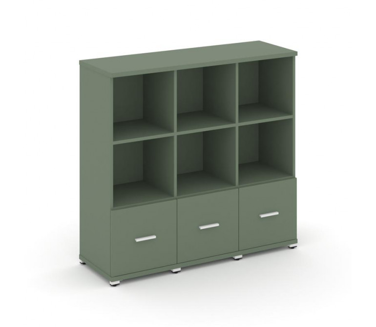 Концепт Шкаф 3 узкие секции, 3 ниши CN.STU-331 W Кобо NEW/Металл Белый 1252*420*1186