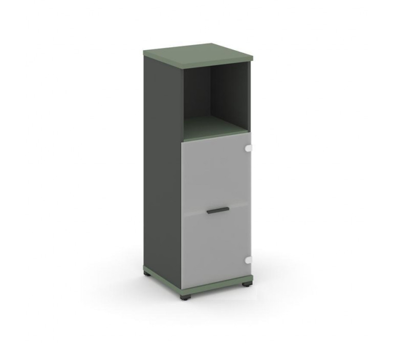 Концепт Шкаф 1 узкая секция, 3 ниши CN.STU.E-313 SM A Кобо NEW/Антрацит NEW/Металл Антрацит/Сатин 42