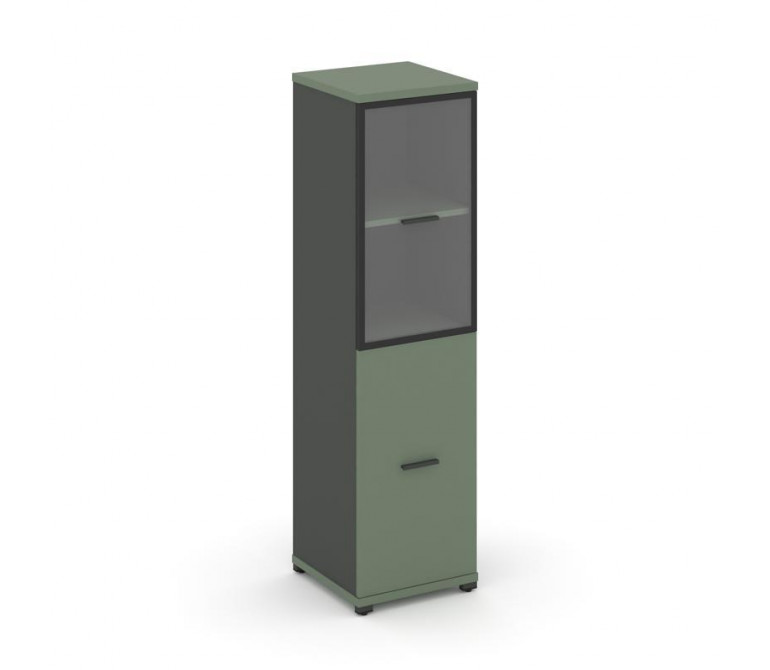 Концепт Шкаф 1 узкая секция, 4 ниши CN.STU-412 RPB A Кобо NEW/Антрацит NEW/Металл Антрацит/Прозрачны