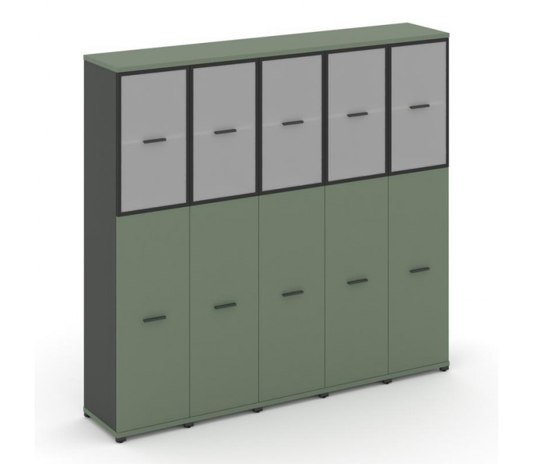 Концепт Шкаф 5 узких секций, 5 ниш CN.STU-555 RMB A Кобо NEW/Антрацит NEW/Металл Антрацит/Сатин 2084