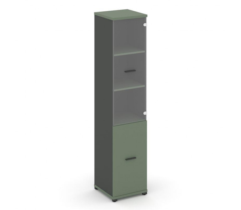 Концепт Шкаф 1 узкая секция, 5 ниш CN.STU.E-512 SP A Кобо NEW/Антрацит NEW/Металл Антрацит/Прозрачны