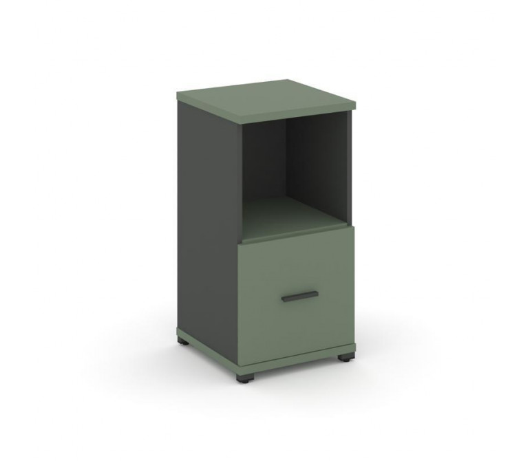 Концепт Шкаф 1 узкая секция, 2 ниши CN.STU-211 A Кобо NEW/Антрацит NEW/Металл Антрацит 420*420*818