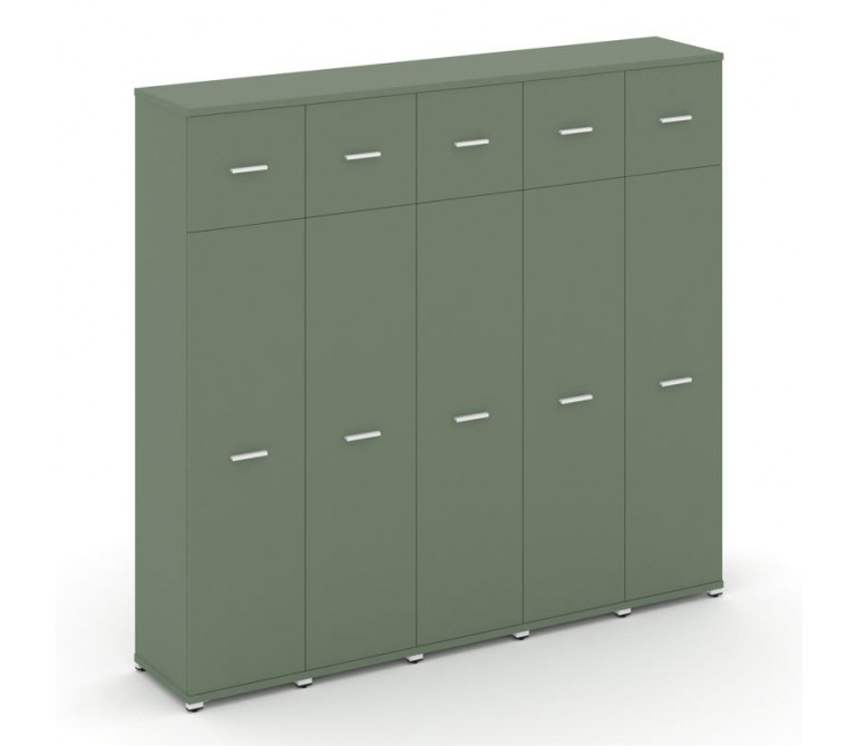 Концепт Шкаф 5 узких секций, 5 ниш CN.STU-557 W Кобо NEW/Металл Белый 2084*420*1922