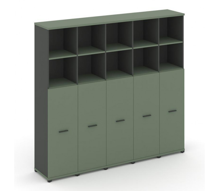 Концепт Шкаф 5 узких секций, 5 ниш CN.STU-554 A Кобо NEW/Антрацит NEW/Металл Антрацит 2084*420*1922
