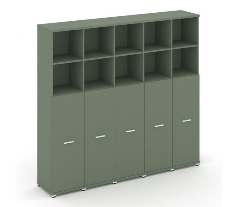 Концепт Шкаф 5 узких секций, 5 ниш CN.STU-554 W Кобо NEW/Металл Белый 2084*420*1922