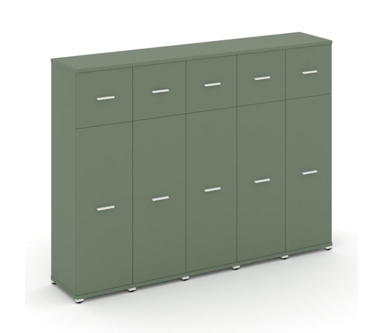Концепт Шкаф 5 узких секций, 4 ниши CN.STU-454 W Кобо NEW/Металл Белый 2084*420*1554