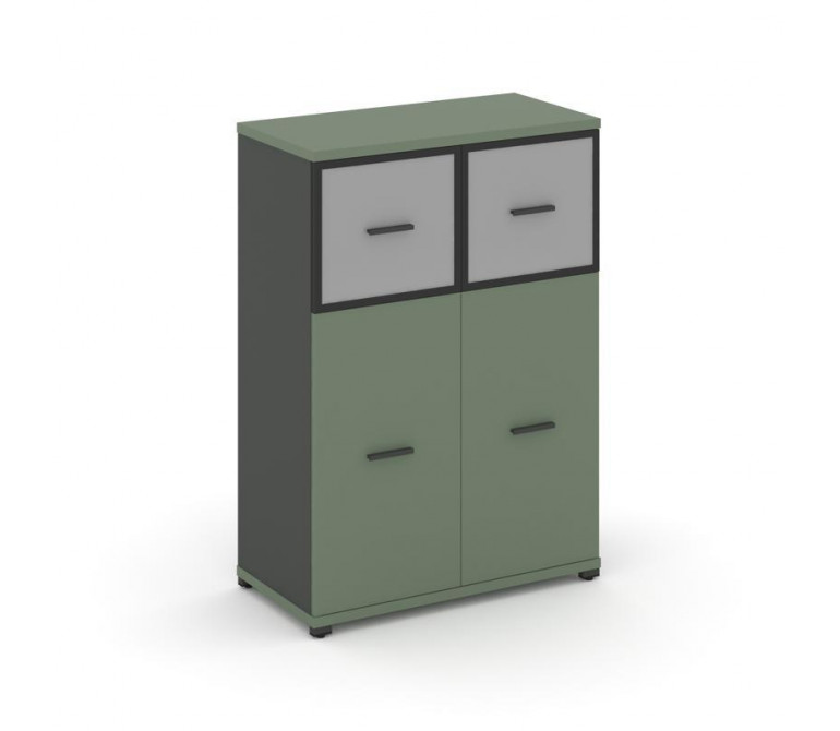 Концепт Шкаф 1 широкая секция, 3 ниши CN.STS-314 RMB A Кобо NEW/Антрацит NEW/Металл Антрацит/Сатин 8