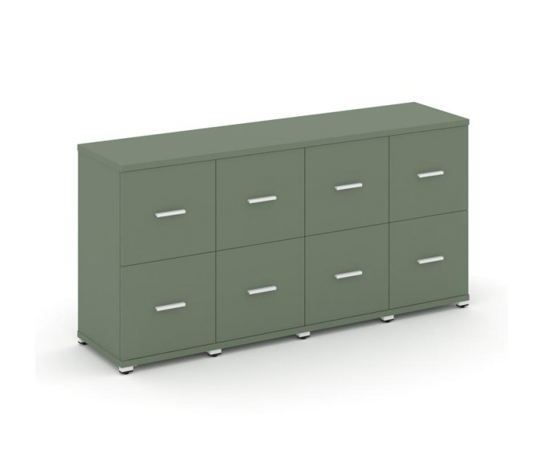 Концепт Шкаф 4 узкие секции, 2 ниши CN.STU-242 W Кобо NEW/Металл Белый 1668*420*818