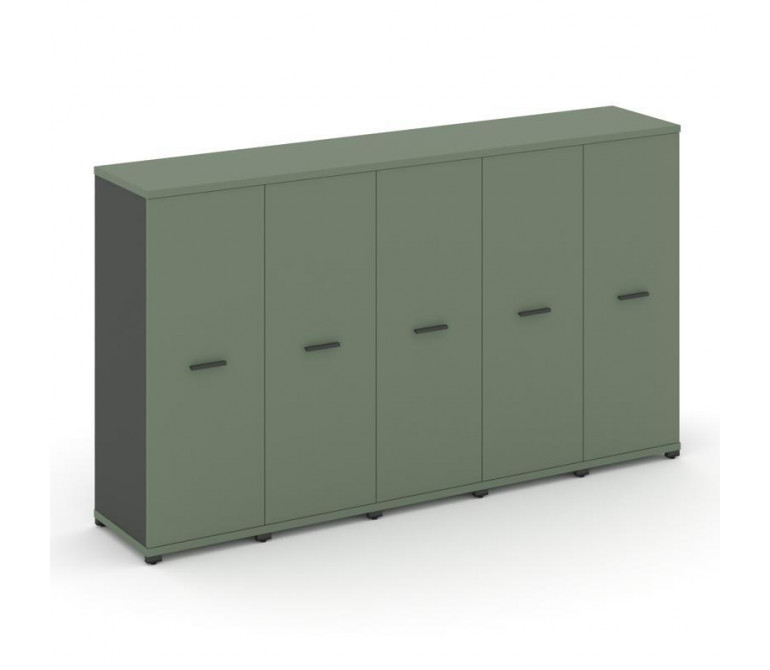 Концепт Шкаф 5 узких секций, 3 ниши CN.STU-356 A Кобо NEW/Антрацит NEW/Металл Антрацит 2084*420*1186