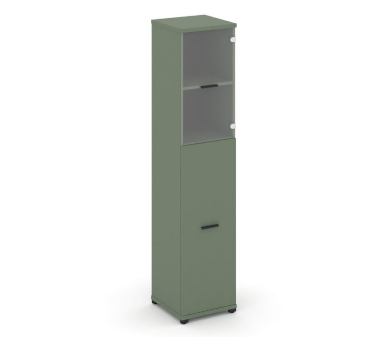 Концепт Шкаф 1 узкая секция, 5 ниш CN.STU.E-515 SP B Кобо NEW/Металл Черный/Прозрачный 420*420*1922