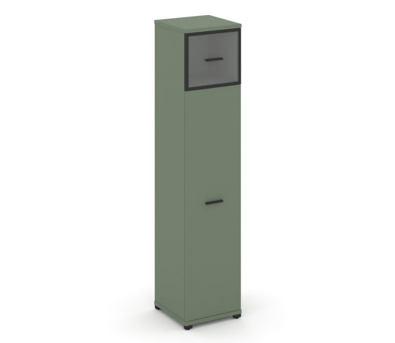 Концепт Шкаф 1 узкая секция, 5 ниш CN.STU-517 RPB B Кобо NEW/Металл Черный/Прозрачный 420*420*1922
