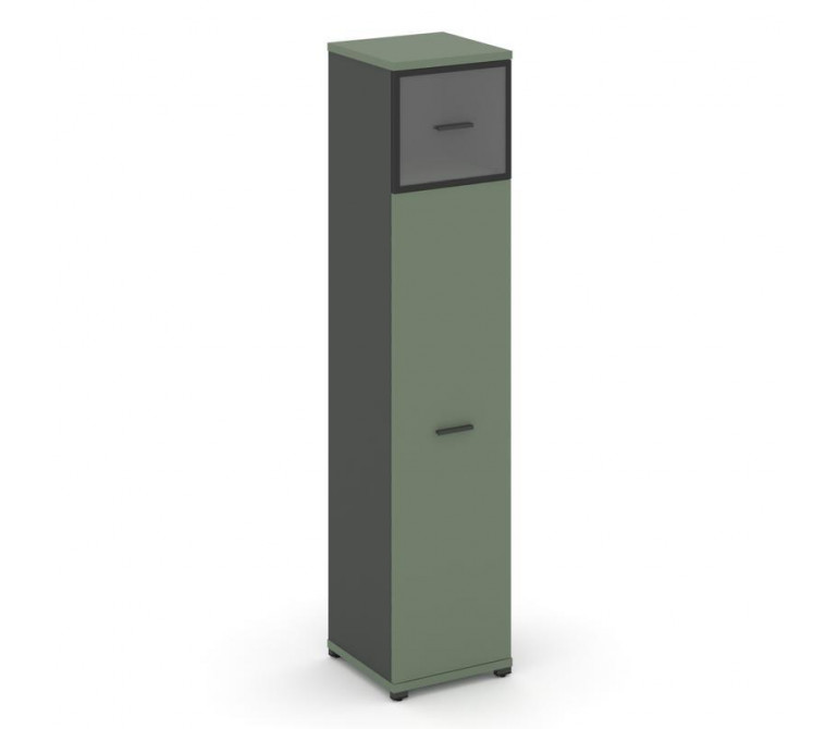 Концепт Шкаф 1 узкая секция, 5 ниш CN.STU-517 RPB A Кобо NEW/Антрацит NEW/Металл Антрацит/Прозрачный