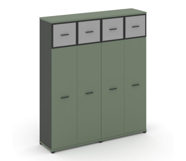 Концепт Шкаф 2 широкие секции, 5 ниш CN.STS-527 RMB A Кобо NEW/Антрацит NEW/Металл Антрацит/Сатин 16