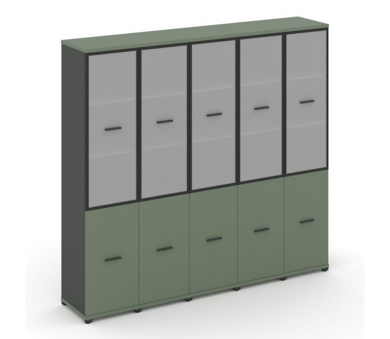 Концепт Шкаф 5 узких секций, 5 ниш CN.STU-552 RMB A Кобо NEW/Антрацит NEW/Металл Антрацит/Сатин 2084
