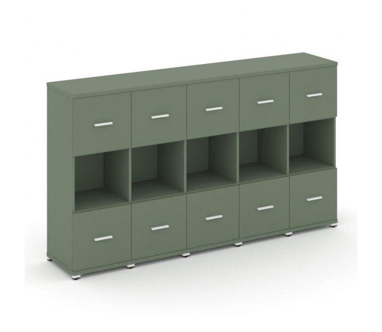 Концепт Шкаф 5 узких секций, 3 ниши CN.STU-355 W Кобо NEW/Металл Белый 2084*420*1186