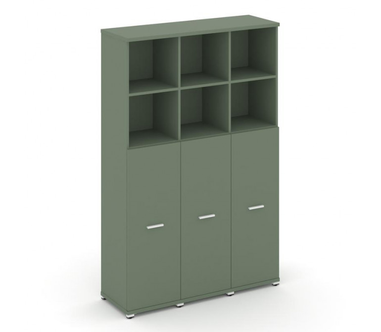 Концепт Шкаф 3 узкие секции, 5 ниш CN.STU-534 W Кобо NEW/Металл Белый 1252*420*1922