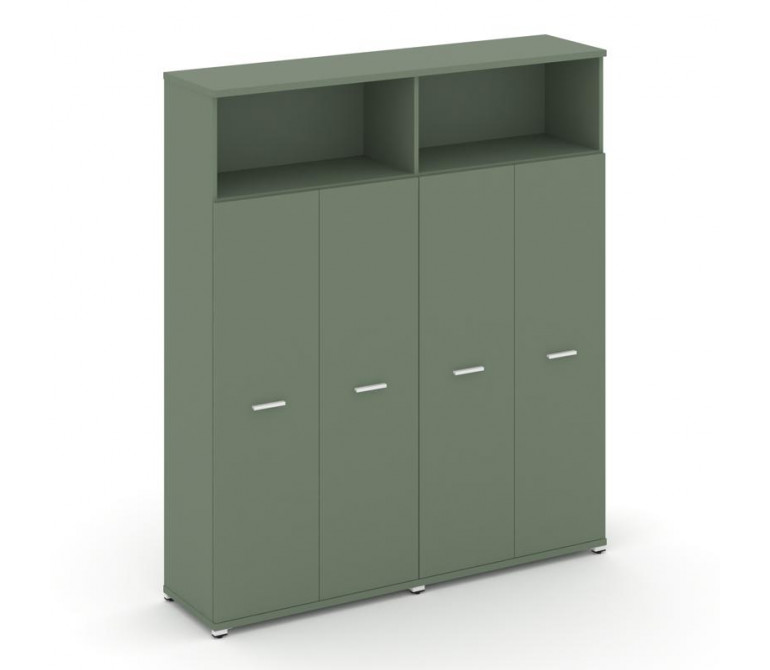 Концепт Шкаф 2 широкие секции, 5 ниш CN.STS-526 W Кобо NEW/Металл Белый 1668*420*1922