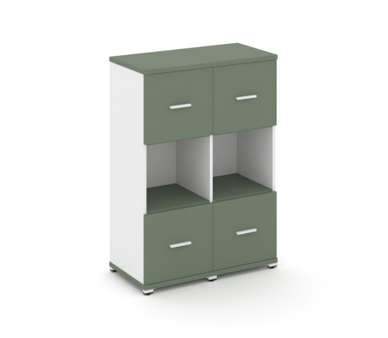 Концепт Шкаф 2 узкие секции, 3 ниши CN.STU-325 W Кобо NEW/Белый Бриллиант/Металл Белый 836*420*1186