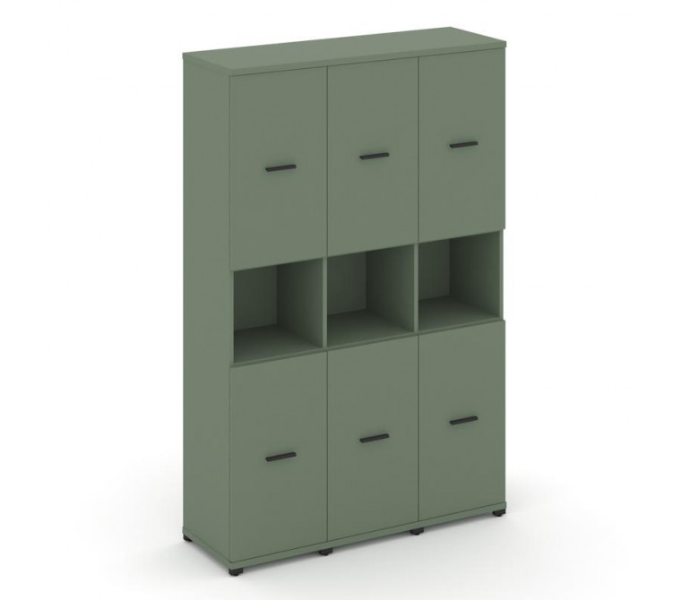 Концепт Шкаф 3 узкие секции, 5 ниш CN.STU-533 B Кобо NEW/Металл Черный 1252*420*1922