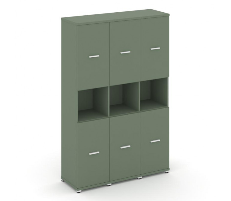 Концепт Шкаф 3 узкие секции, 5 ниш CN.STU-533 W Кобо NEW/Металл Белый 1252*420*1922