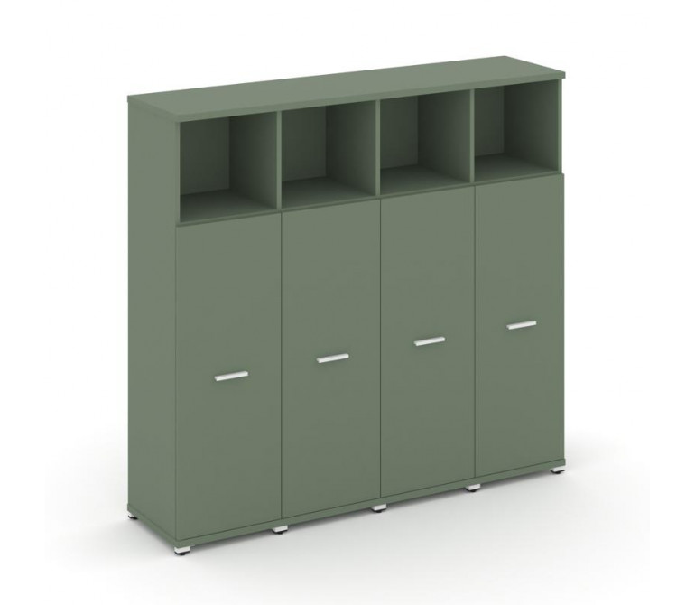 Концепт Шкаф 4 узкие секции, 4 ниши  CN.STU-443 W Кобо NEW/Металл Белый 1668*420*1554