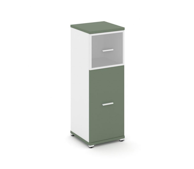 Концепт Шкаф 1 узкая секция, 3 ниши CN.STU-314 RMW W Кобо NEW/Белый Бриллиант/Металл Белый/Сатин 420