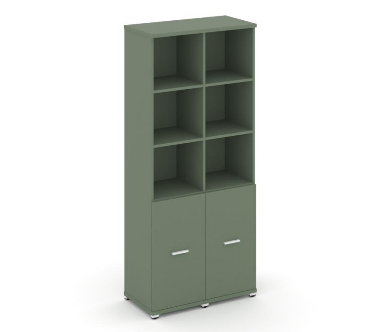 Концепт Шкаф 2 узкие секции, 5 ниш CN.STU-521 W Кобо NEW/Металл Белый 836*420*1922