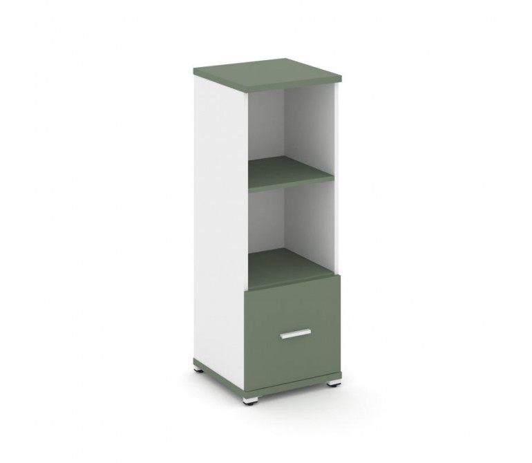 Концепт Шкаф 1 узкая секция, 3 ниши CN.STU-311 W Кобо NEW/Белый Бриллиант/Металл Белый 420*420*1186